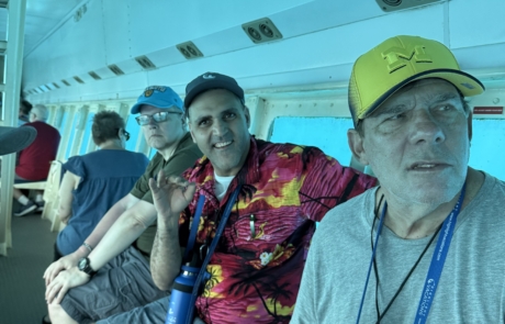 Travelers in the semi-submarine