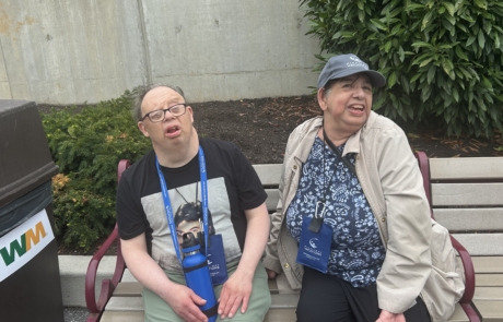 travelers on the bench
